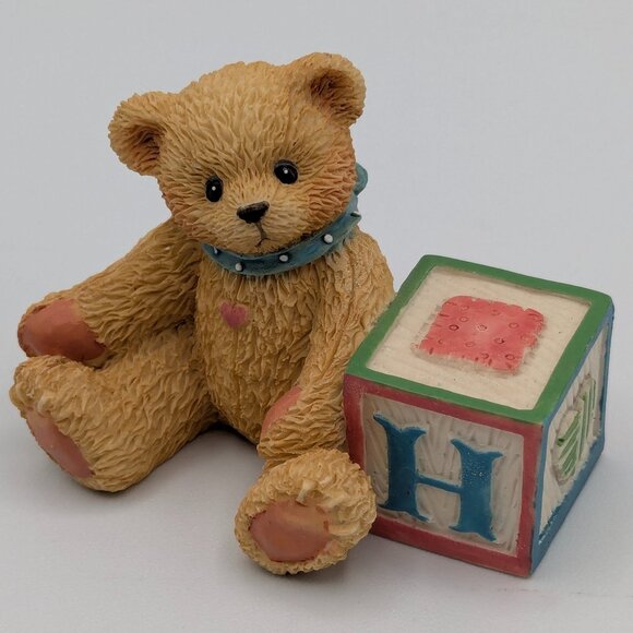 Cherished Teddies Bear with ABC "H" Block (158488H) 1995 - Picture 1 of 10